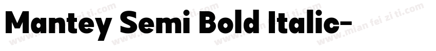 Mantey Semi Bold Italic字体转换
